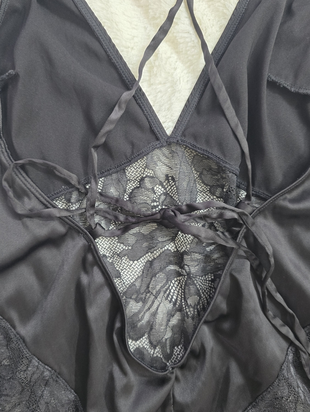 Auden Black Lace Slip Chemise Babydoll - Size XS - Picture 5 of 6